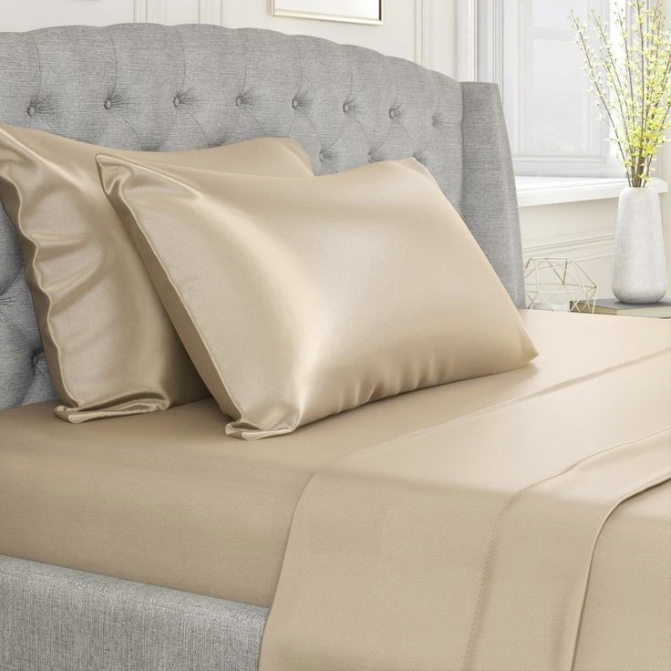 ROPA DE CAMA DE SEDA CON PLATA JUEGO PARA CAMA DOBLE