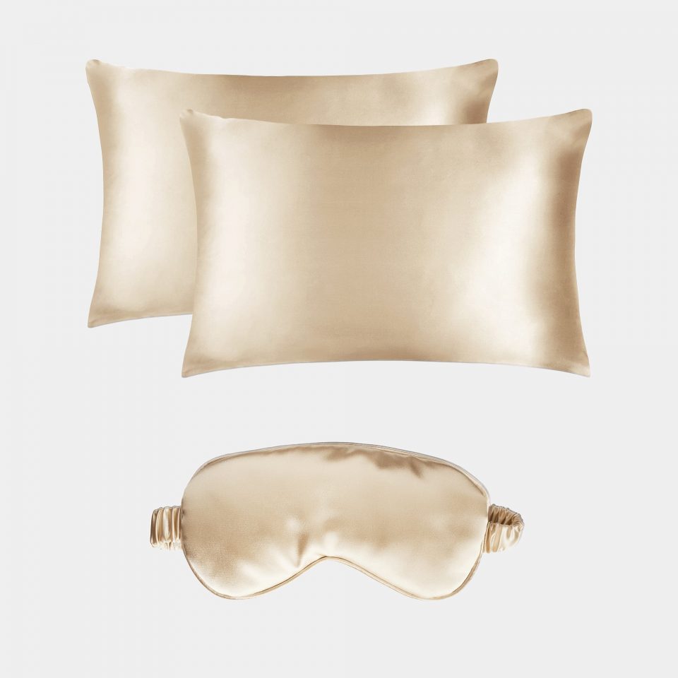 2 Silk Pillowcases + Silk Mask