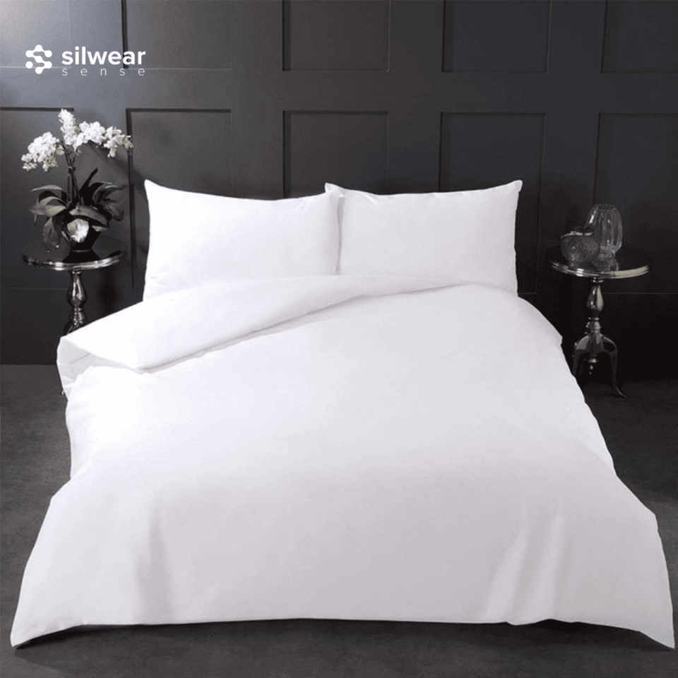 ORGANIC COTTON WITH SATIN WITH INTEGRATED SILVER IONS (Double Bed Set)